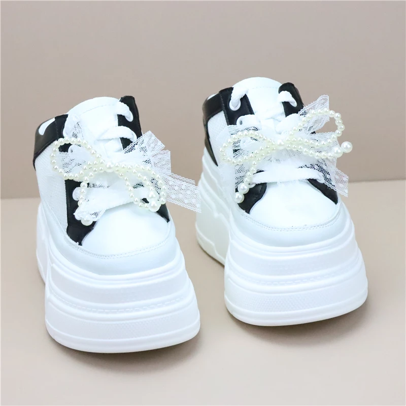 12cm Women's Breathable Mesh Slip-On Shoes Summer New Style Thick Bottom High Heel Flat Footwear Comfortable All-Match Slipper - Image 6