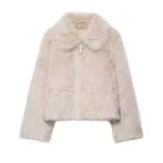 2025 Autumn New Product Women's Wear High End Flip Collar Loose Double sided Artificial Wool Effect Jacket and Coat