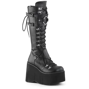 2025 New Ultra High Platform Knight Darkpunk Round Head Lace-up Motorcycle Thigh-high Boots Women's Large Size