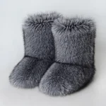 2025 Winter Imitation Raccoon Hair Fox Hair Y2k Medium Women's Winter Fur Fur Snow Boots