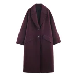 2025 Winter New Product Women's Commuting High End Collar Style Super Large Long Coat Outer Coat