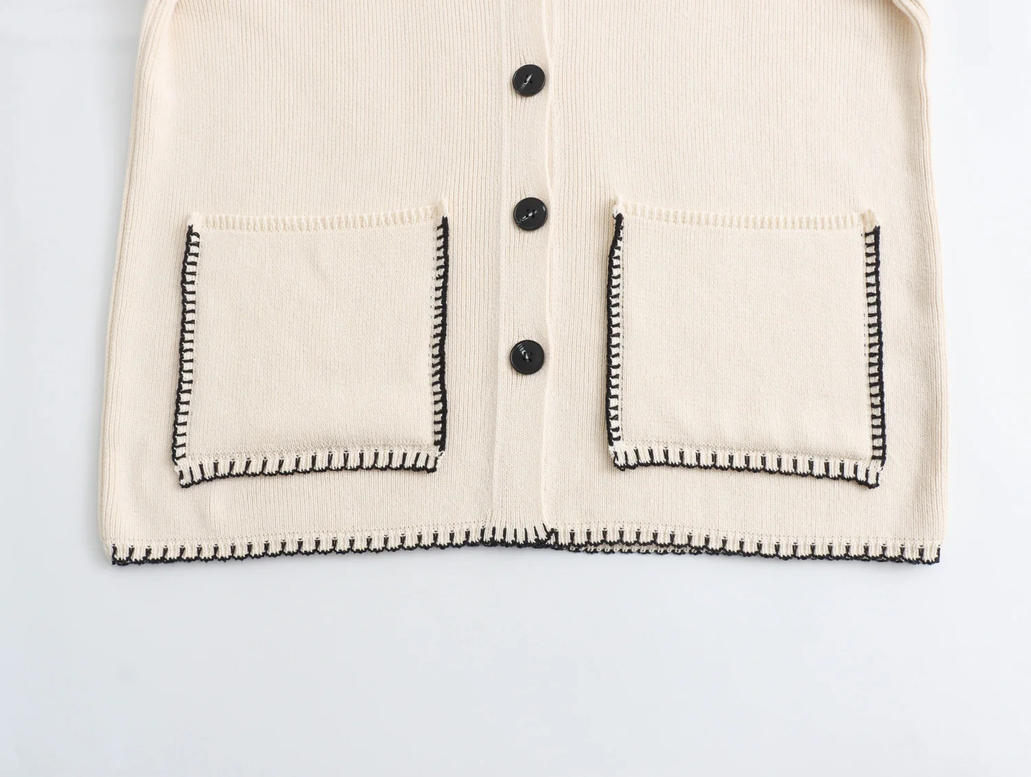 Autumn New Women's Clothing, European And American Style Fashion, Contrasting Color, Stitching Decoration, Knitted Jacket - Image 6