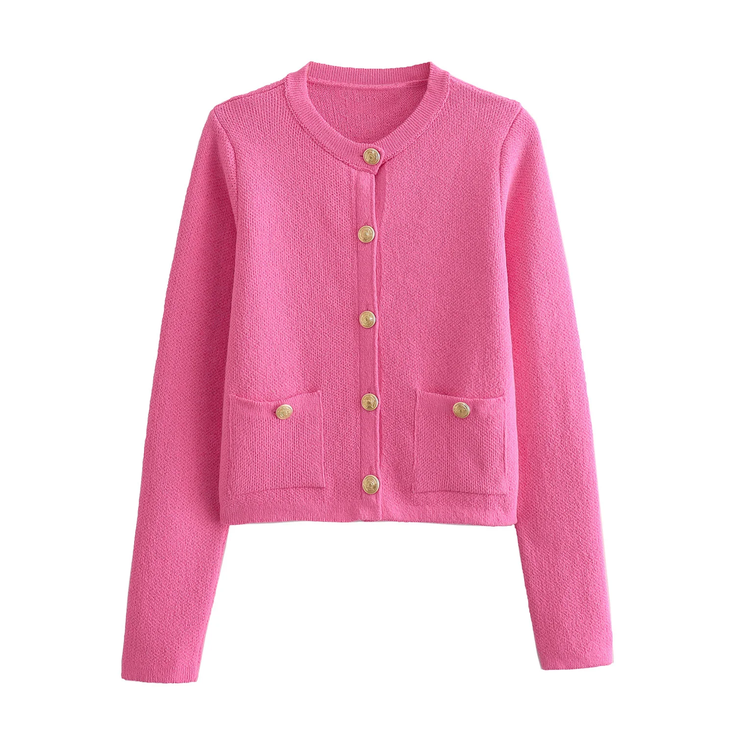 Autumn New Women's Clothing European And American Style Fashionable Casual Button Decoration Knitted Jacket - Image 6
