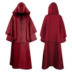 Cloak Witch Wizard Cosplay Anime Halloween Costume For Men Women Steampunk Medieval Hooded Robe Performance Clothing Stage Drama