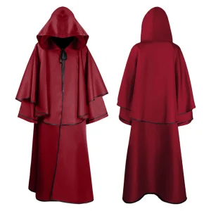 Cloak Witch Wizard Cosplay Anime Halloween Costume For Men Women Steampunk Medieval Hooded Robe Performance Clothing Stage Drama
