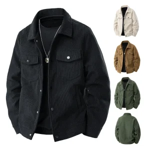 Corduroy Jacket for Men Winter Fashion Versatile Casual American Workwear Jacket Youthful Stylish Men's Clothing