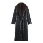 European and American style 2025 winter new product women's versatile faux fur effect coat jacket