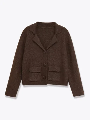 European and American women's clothing new 2025 fashion versatile solid color long sleeved single breasted slimming jacket