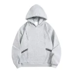 Fashion Men'S Hoodies 2025 New Harajuku Y2k Solid Color Pullover With Zipper Pocket On Both Sides Loose Casual Sweatshirt Unisex