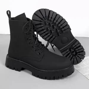 Long Men's British Style Black High-top 2025 New Locomotive Autumn Platform Leather Chelsea Sneakers Boots