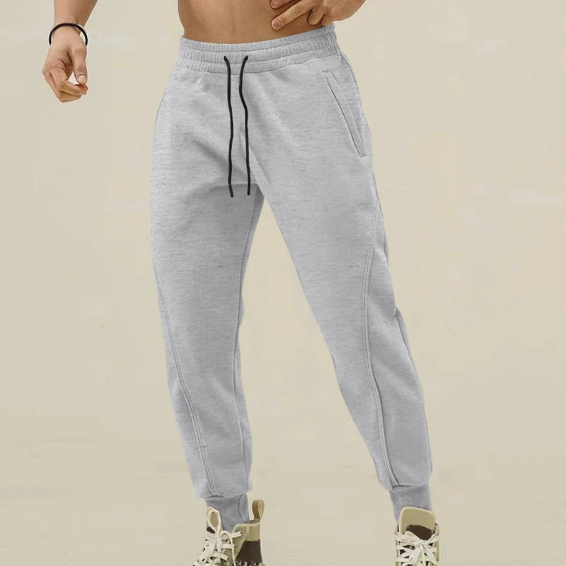 Loose Fit Mens Solid Joggers - Soft Slight Stretch Drawstring Polyester Pants for Outdoor Sports and Casual Wear - Image 5