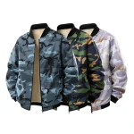 Men's Jacket Camouflage Thicken Winter Jackets for Fleece Long Sleeve Coat Handsome Baseball collar Outdoor Jacket Men's  Coats