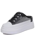 New Style Slip on Sneakers Lazy Woman Shoes Half Slippers Summer Thick-soled Baotou Sandals Fashionable Slippers for Women