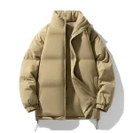 Winter Cotton Jackets For Women Thick Padded Puffer Coats Trendy Korean Style Couple Stand Collar Down Jacket Solid Plus Size