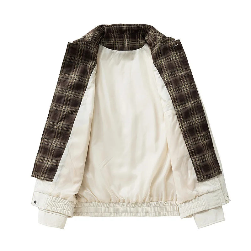 Winter Men's Jacket Trendy Durable Windproof motorcycle jacket Versatile Vintage Style Collar Men's Coat - Image 4