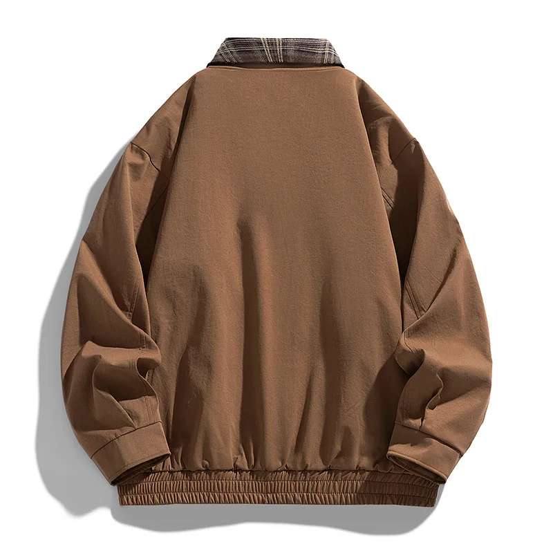 Winter Men's Jacket Trendy Durable Windproof motorcycle jacket Versatile Vintage Style Collar Men's Coat - Image 5