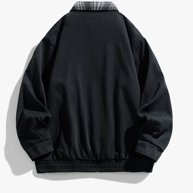 Winter Men's Jacket Trendy Durable Windproof motorcycle jacket Versatile Vintage Style Collar Men's Coat - Image 6